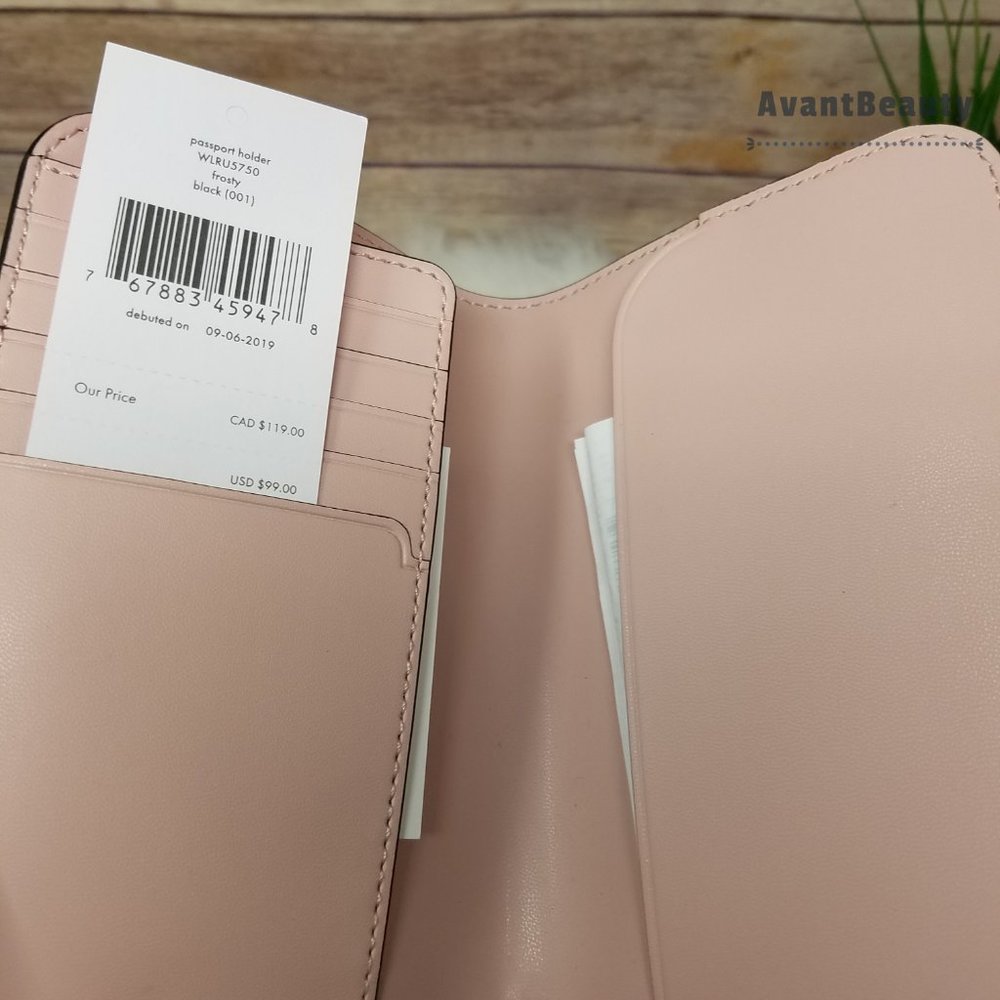 Kate Spade Frosty Penguin Passport Holder Leather - Picture 7 of 9